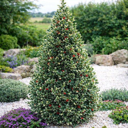 Ilex aquifolium Argenteomarginata Conic - Arbusti ornamentali - AgroDenmar.ro